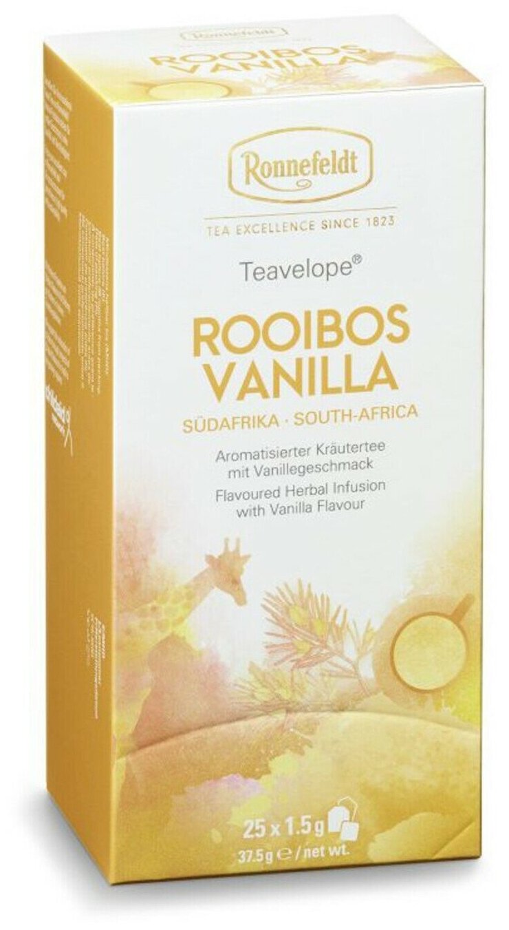 Травяной чай Ronnefeldt / Роннефельд Teavelope Rooibos Vanille(Ройбош ваниль) 1 пачка по 25 пакетиков. Арт.15080 - фотография № 4