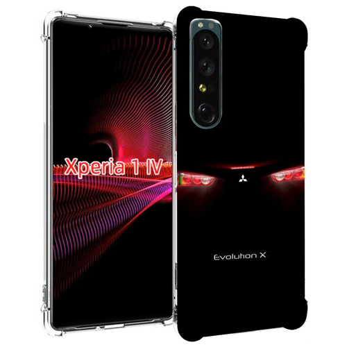 Чехол MyPads mitsubishi-мицубиси-1 для Sony Xperia 1 IV задняя-панель-накладка-бампер