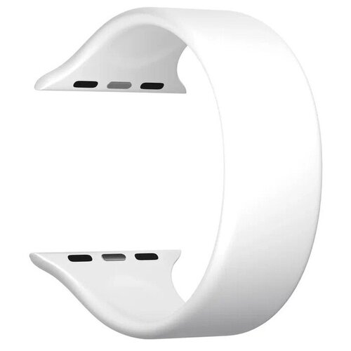 смарт часы apple watch series 8 41mm silver alum white sport m l Ремешок сплошной Apple Watch series 1-8 SE 38 mm 40 mm 41 mm Эпл Вотч силиконовый спортивный без застежки размер M средний размер