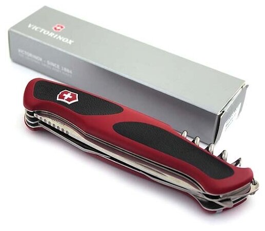 Нож перочинный Victorinox RangerGrip 53 (0.9623.C) 130мм 5функций красный/черный карт.коробка - фото №10