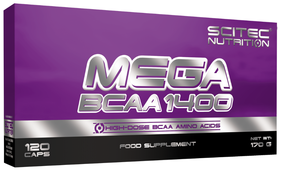 Scitec Nutrition MEGA BCAA 1400, без вкуса, 120 шт.