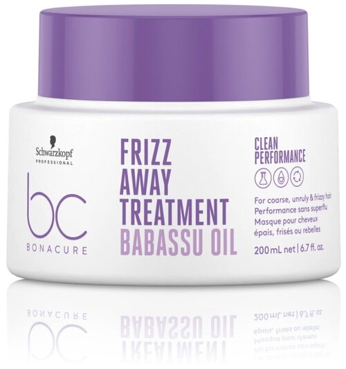 Маска BONACURE FREEZE AWAY для непослушных волос SCHWARZKOPF PROFESSIONAL контроль и гладкость 200 мл