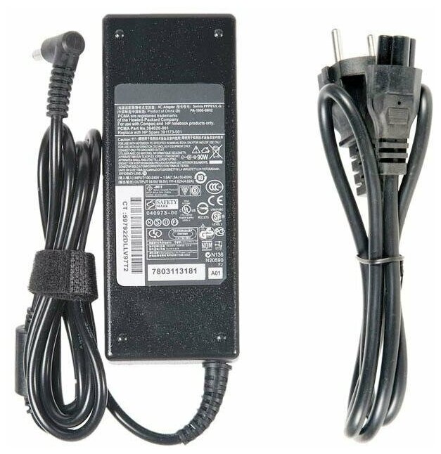 Блок питания для ноутбука HP Pavilion 14-e 14-n 15-e 15-n 17-e 19.5V 4.62A 90W 4.5x3.0 с кабелем