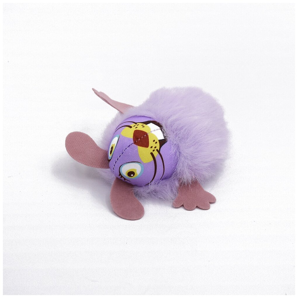 Мягкая игрушка с мятой для кошки "Веселая мышка", фиолетовая - фотография № 1