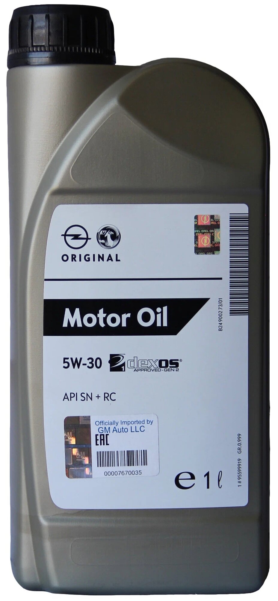 Синтетическое моторное масло GENERAL MOTORS GM Dexos1 Gen2 5W30, 1 л, 1 шт.