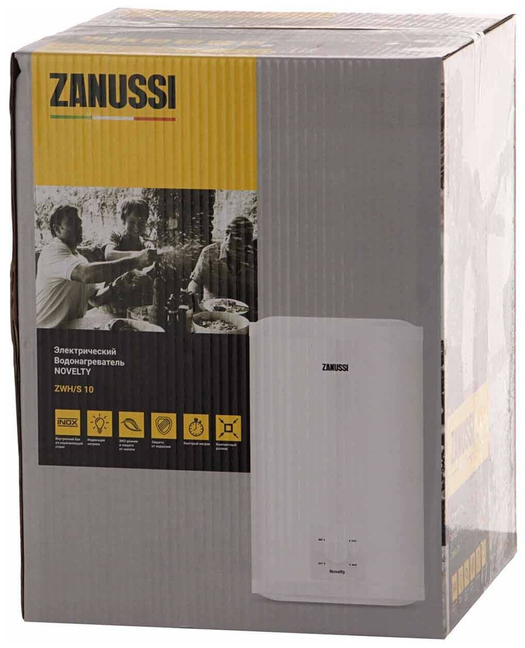 Электроводонагреватель накопительный Zanussi ZWH/S 10 Novelty O над мойкой, 10 л, нержавеющая сталь - фотография № 5