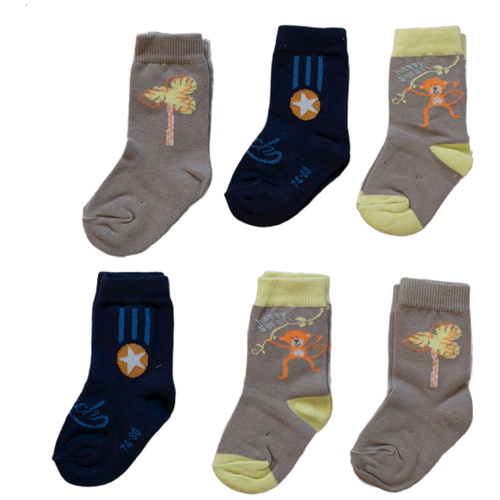 фото Носки 6шт aviva kids collection 17/18, хлопковые, носки беби, носки для новорожденных, комплект, набор, подарочная упаковка