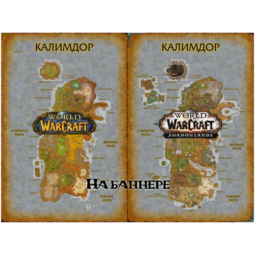 Калимдор из World of Warcraft (60х90 см, баннер)