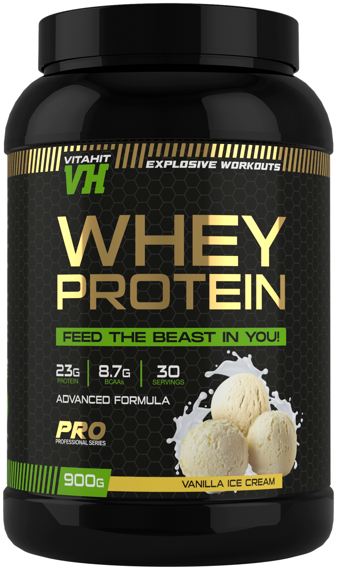 VITAHIT/Whey Protein Протеин 900г / ваниль