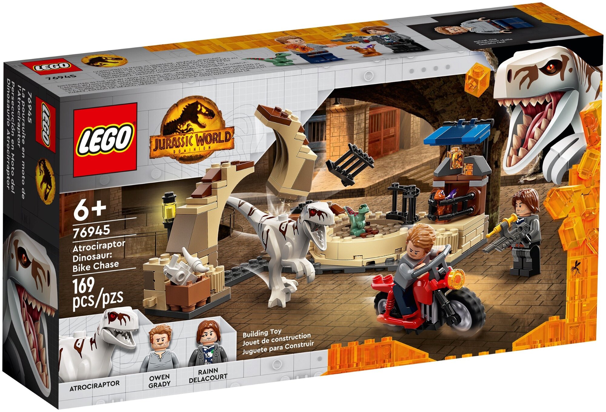 LEGO Jurassic World 76945 Атроцираптор: погоня на мотоцикле