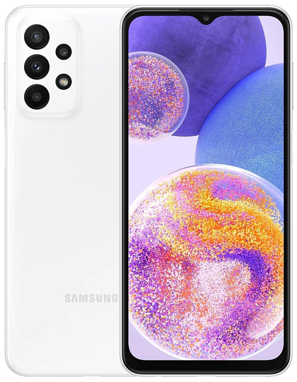 Смартфон Samsung Galaxy A23 4/128 ГБ, Dual nano SIM, белый