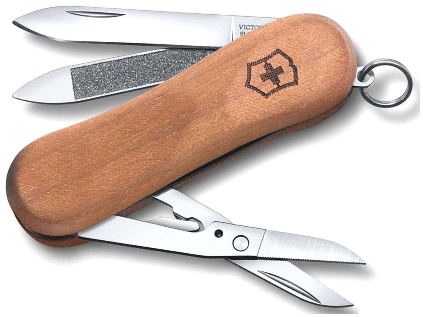 Victorinox. Нож-брелок "Evowood 81", 65 мм, 5 функций, деревянная рукоять