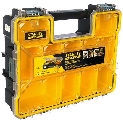 Ящик STANLEY 1-97-518 FatMax Deep Pro Metal Latch, 44.6x35.7x11.6 см, 17.6'' , черный/желтый