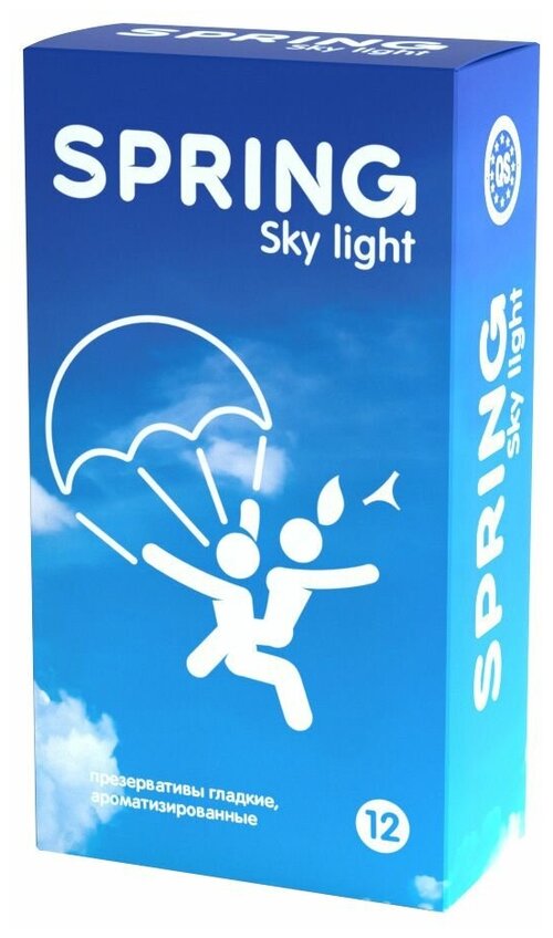 Ультратонкие презервативы SPRING SKY LIGHT - 12 шт.