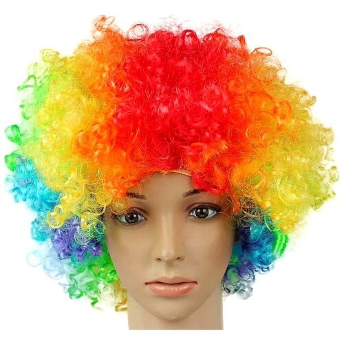 Парик клоуна разноцветный парик клоуна с носом