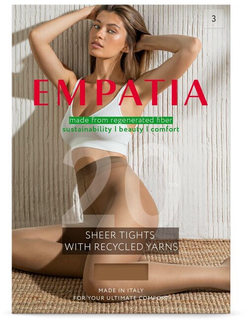 Колготки  EMPATIA, 20 den, размер 2, бежевый