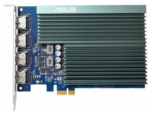 Видеокарта PCI-E ASUS GeForce GT 730 (GT730-4H-SL-2GD5) 2GB GDDR5 64bit 28nm 954/5010MHz 4*HDMI