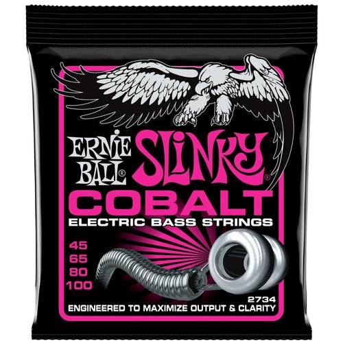 Струны для бас-гитары Ernie Ball 2734 Cobalt Super Slinky 45-100 струны для бас гитары ernie ball 2734 cobalt slinky super 45 100