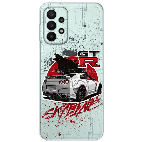 Силиконовый чехол Mcover на Samsung A73 с рисунком Nissan GTR Skyline силиконовый чехол mcover на xiaomi poco f3 с рисунком nissan gtr skyline