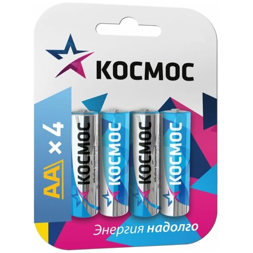 Космос Элемент питания алкалиновый AA/LR6 BP-4 (блист.4шт) космос KOCLR64BL_classic батарейки щелочные алкалиновые тип аа lr6 пальчиковые шринк 4 штуки