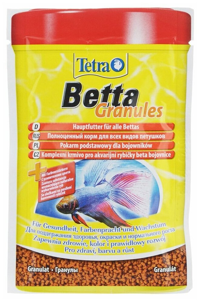 TetraBetta Granules корм для рыб в гранулах 5г (sachet) - фотография № 5