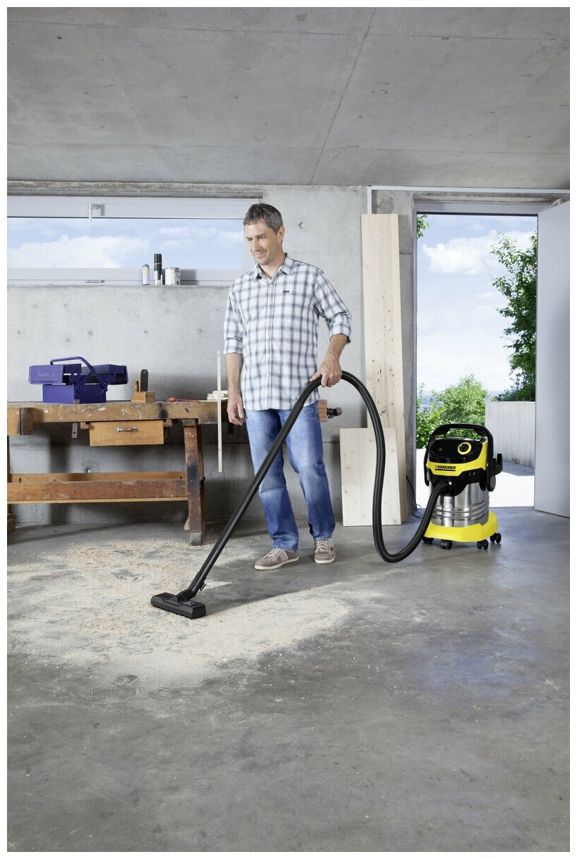 Строительный пылесос Karcher WD 5 S V-25/5/22 желтый (1.628-350.0) - фото №12