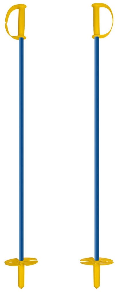 Лыжи детские Олимпик-спорт Мишки с палками и универсальным креплением / желтый /длина лыж - 66 см / высота палок - 75 см