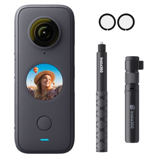 Набор Insta360 ONE X2 Essential Kit (Экшен камера ONE X2 + Bullet Time Bundle + Sticky Lens Guards) (CINSAAM/B)