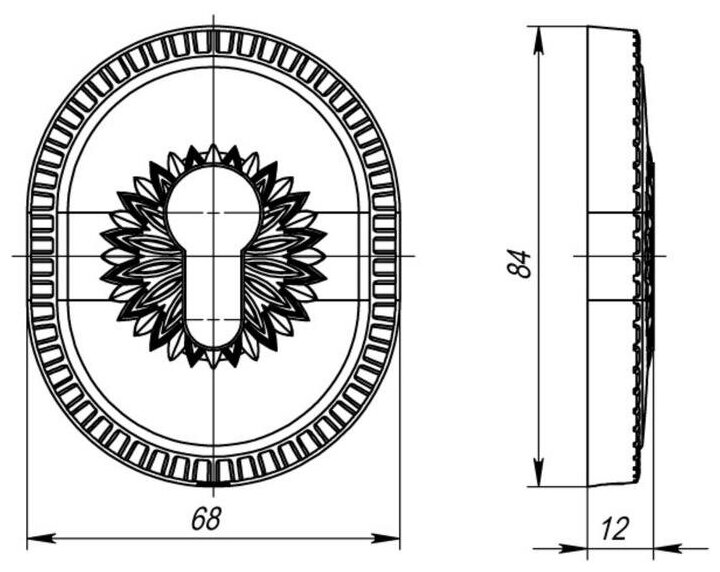 Накладка на цилиндр Armadillo ESC.C.CL/OV (ET-DEC CL) ABL-18 - фотография № 2