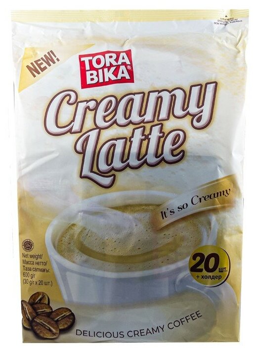 Напиток кофейный TORABIKA CREAMY LATTE 20 шт*30 г. - фотография № 4