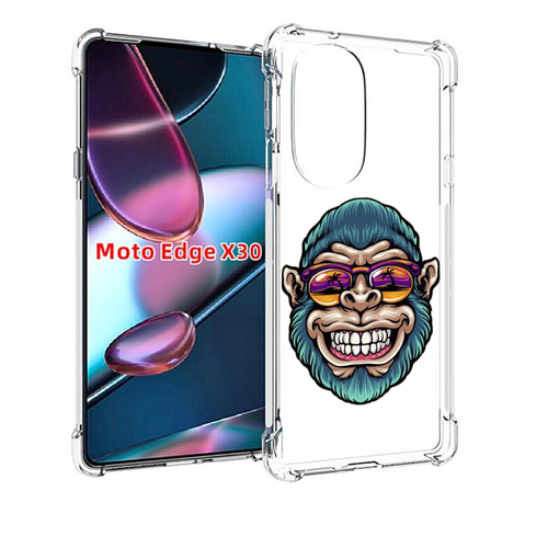 Чехол MyPads обезьяна улыбается для Motorola Moto Edge X30 задняя-панель-накладка-бампер чехол mypads обезьяна улыбается для motorola moto g32 задняя панель накладка бампер