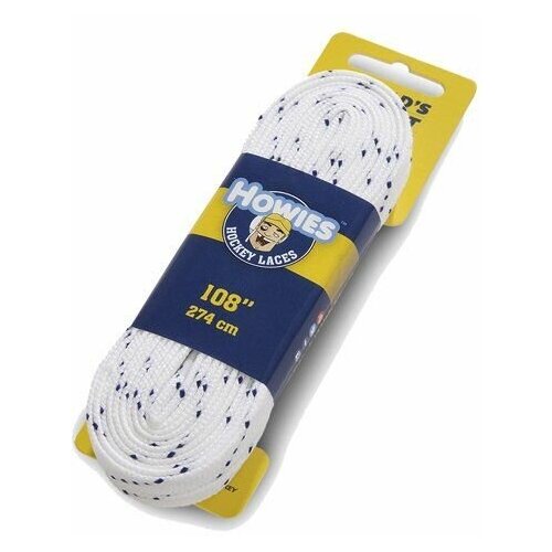 Шнурки хоккейные Howies профессиональные без пропитки узкие белые (108