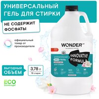 Универсальный гель для стирки WONDER LAB, гипоаллергенный эко гель для стирки любого типа ткани, с ароматом утренних цветов, 3780 мл