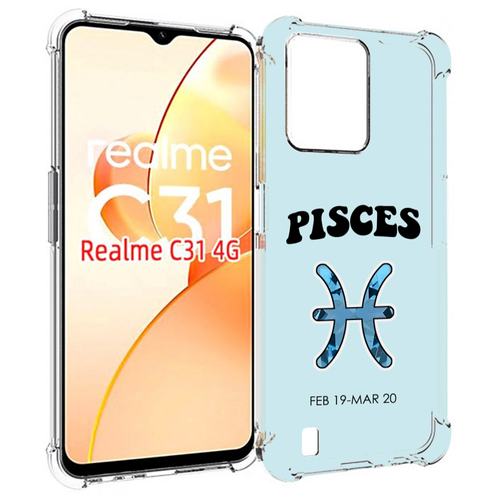 Чехол MyPads знак-зодиака-рыбы-3 для OPPO Realme C31 задняя-панель-накладка-бампер чехол mypads знак зодиака лев 1 для oppo realme c31 задняя панель накладка бампер