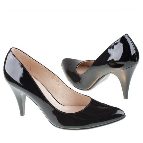 Женские летние туфли из натуральной кожи Anis An-4296 czarny lak