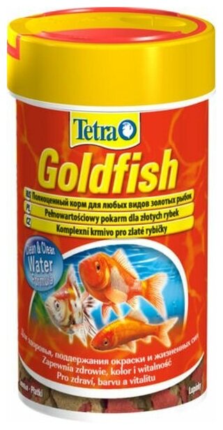 TetraGoldfish Colour корм в хлопьях для улучшения окраса золотых рыб 100 мл - фотография № 11