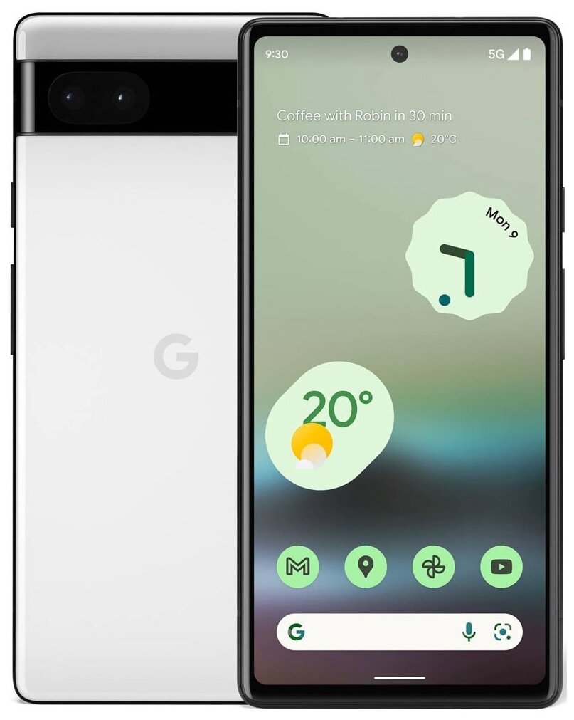 Смартфон Google Pixel 6a 6/128 ГБ EU, nano SIM+eSIM, светло-серый