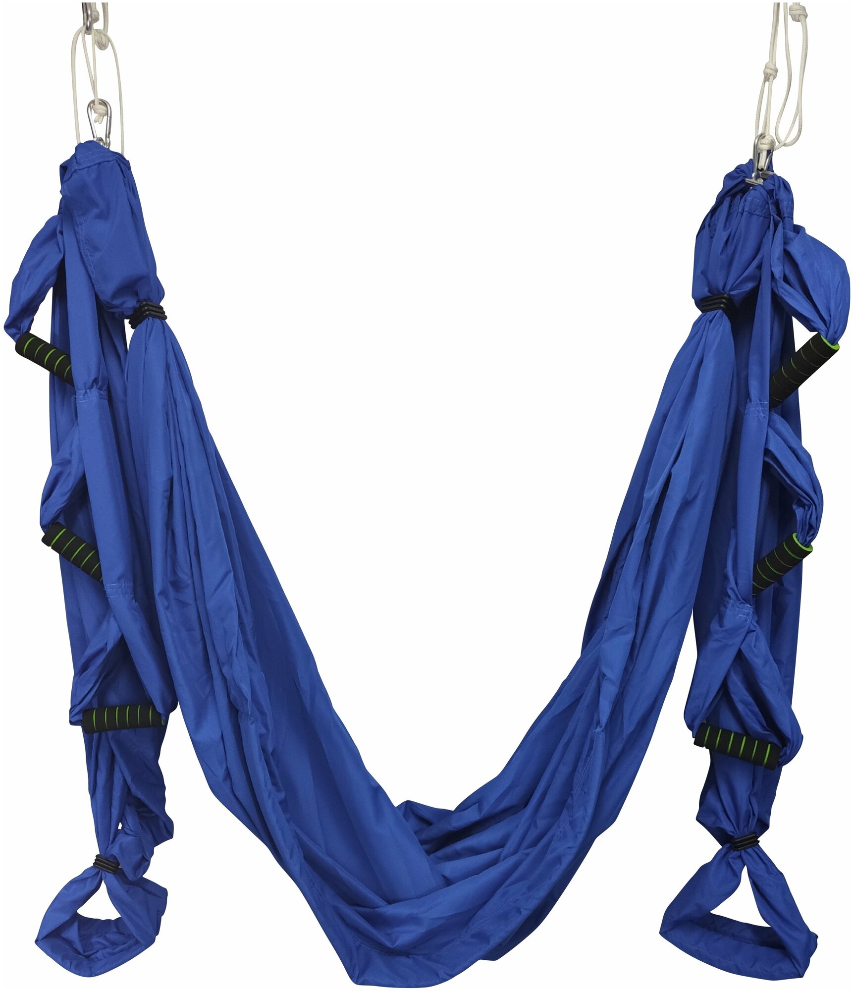 Гамак для йоги Aerial цвет синий размер 270 х 165 см с ручками