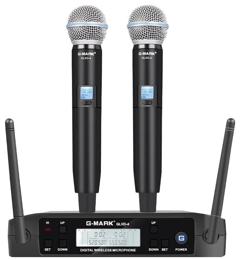 Комплект радио микрофонов G-Mark GLXD-4