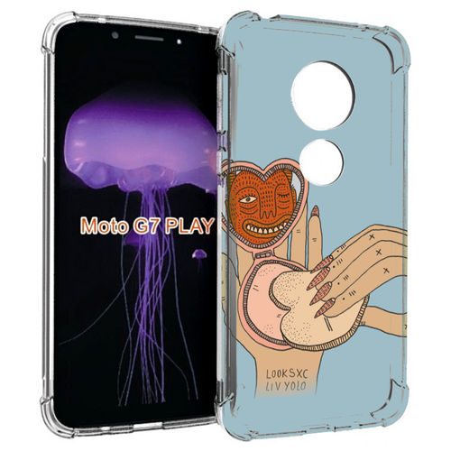 Чехол MyPads макияж картинка женский для Motorola Moto G7 Play задняя-панель-накладка-бампер