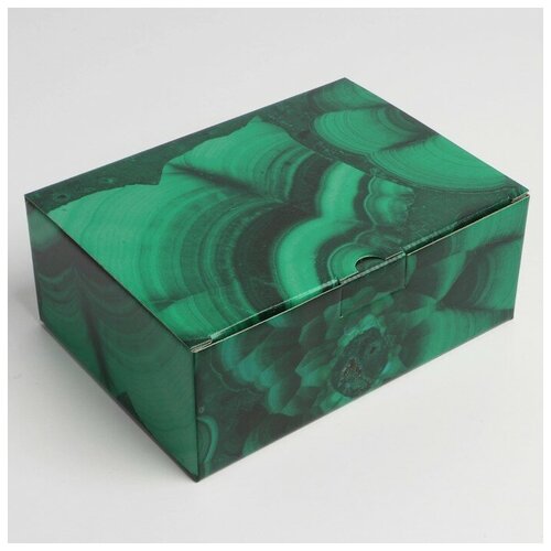 Коробка‒пенал ТероПром 7107447 «Малахит», 26 × 19 × 10 см