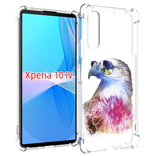 Чехол MyPads Орел в очках для Sony Xperia 10 IV (10-4) задняя-панель-накладка-бампер