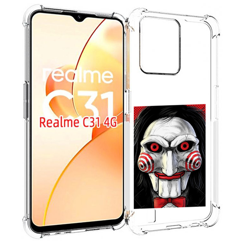 Чехол MyPads кукла из пилы для OPPO Realme C31 задняя-панель-накладка-бампер