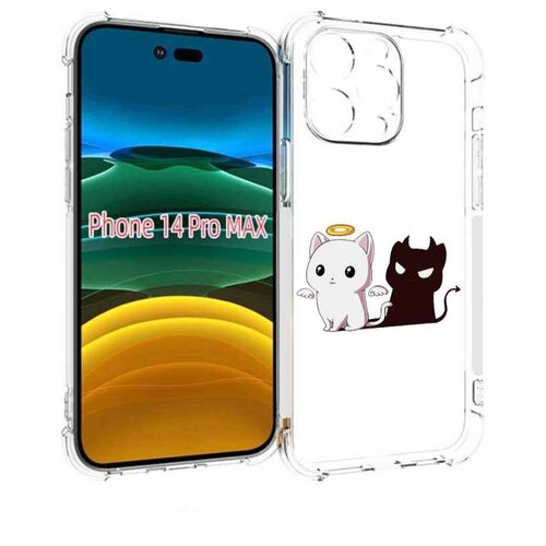 Чехол MyPads котик-с-злой-тенью для iPhone 14 Pro Max задняя-панель-накладка-бампер чехол mypads котик с злой тенью для xiaomi 12t pro задняя панель накладка бампер