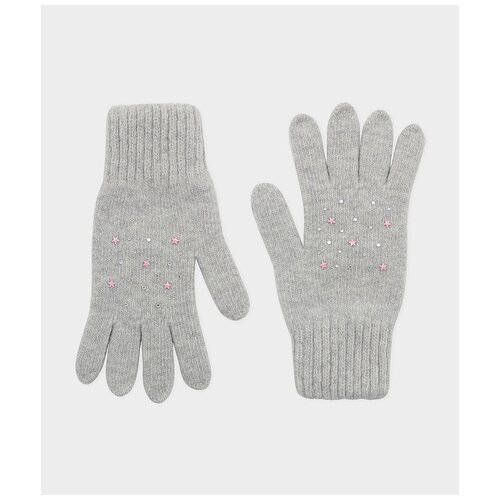 Перчатки детские/перчатки для девочки осенние/зимние/светло-серый/р-р 7- 9 лет