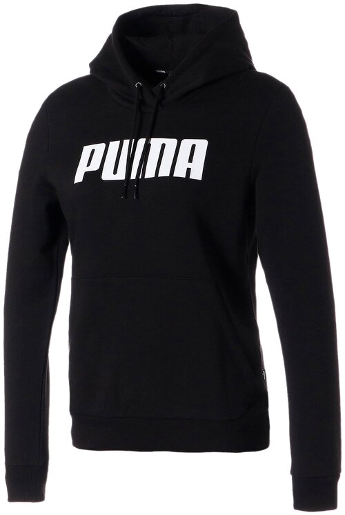 Толстовка PUMA, силуэт свободный, размер XS, черный