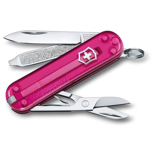 фото Нож-брелок victorinox classic sd colors "cupcake dream", 58 мм, 7 функций, полупрозрачный розовый