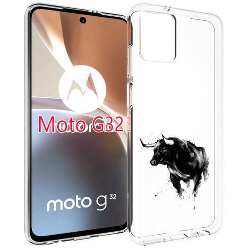 Чехол MyPads бык для Motorola Moto G32 задняя-панель-накладка-бампер