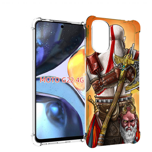 Чехол MyPads God of War для Motorola Moto G22 4G задняя-панель-накладка-бампер