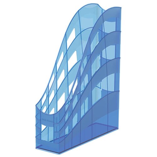 Подставка пластиковая для бумаг вертикальная S-Wing, Standard, 75мм, голубой